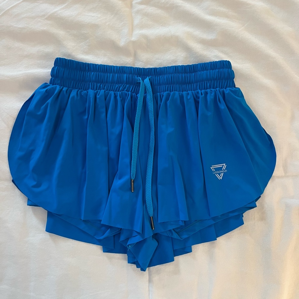 Blue athletic shorts